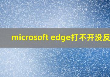 microsoft edge打不开没反应